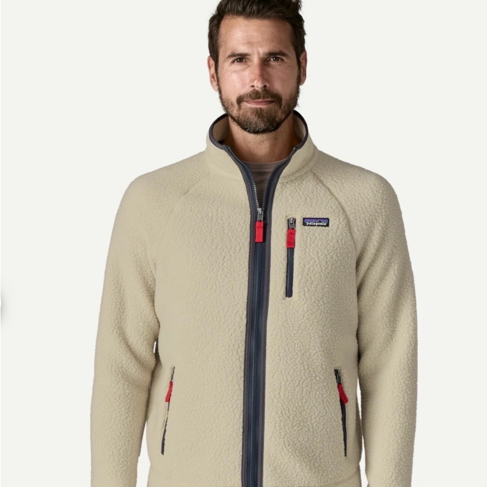 Patagonia men’s L Off-White Fleece Jacket
